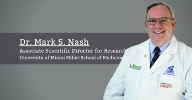 Dr. Mark S. Nash, Associate Scientific Director for Research, Miami Project to Cure Paralysis, University of Miami Miller School of Medicine