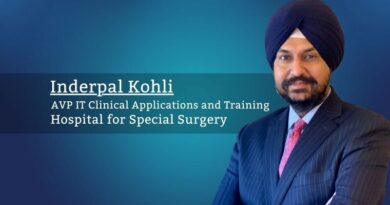 Inderpal Kohli, AVP IT Clinical Applications and Training, Hospital for Special Surgery