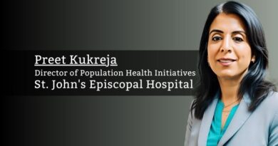 Preet Kukreja, Director of Population Health Initiatives, St. John's Episcopal Hospital