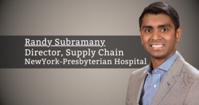 Randy Subramany, MPH, MS, Director, Supply Chain, NewYork-Presbyterian Hospital